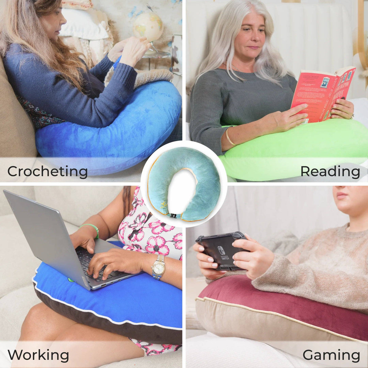 Crafteaze Standard Pillow - Green