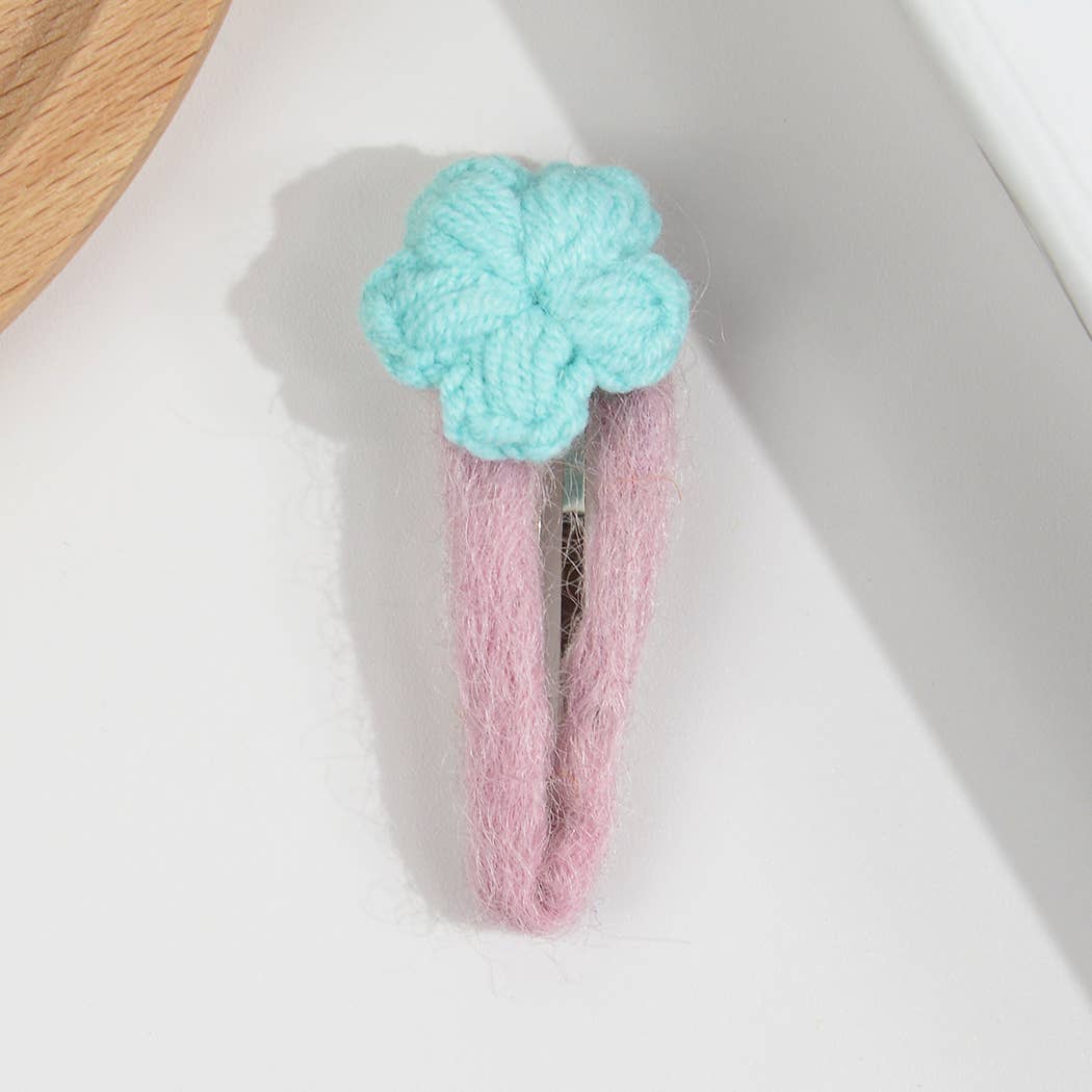 3Pcs Handmade Crochet Flower Hair Clips