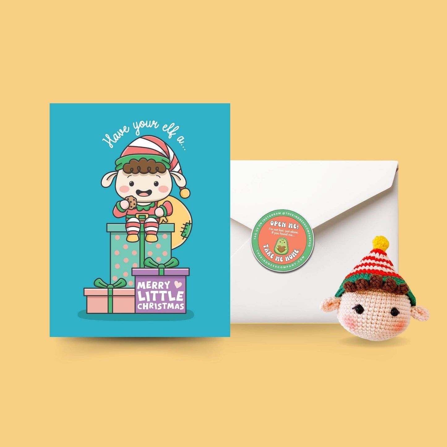 Christmas Card & Elf Crochet Pattern