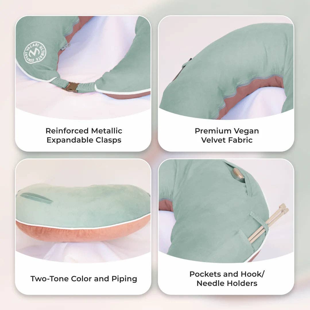 Velvet Green/Peach Maker's Pillow