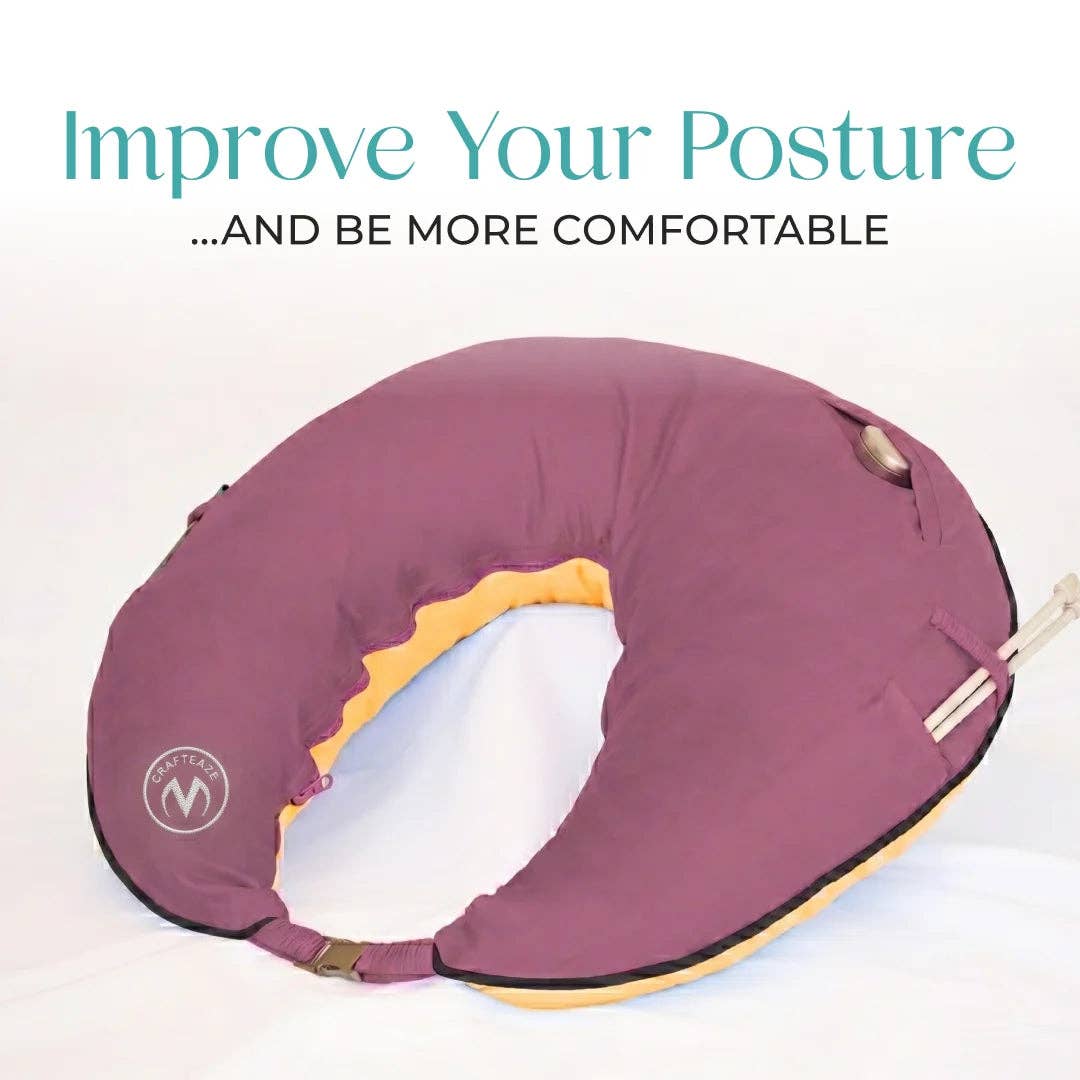 Crafteaze Velvet Purple/Orange Maker's Pillow