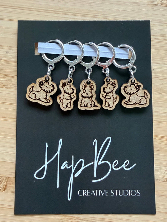 EVERYBODY LOVES A TERRIER Stitch Marker set