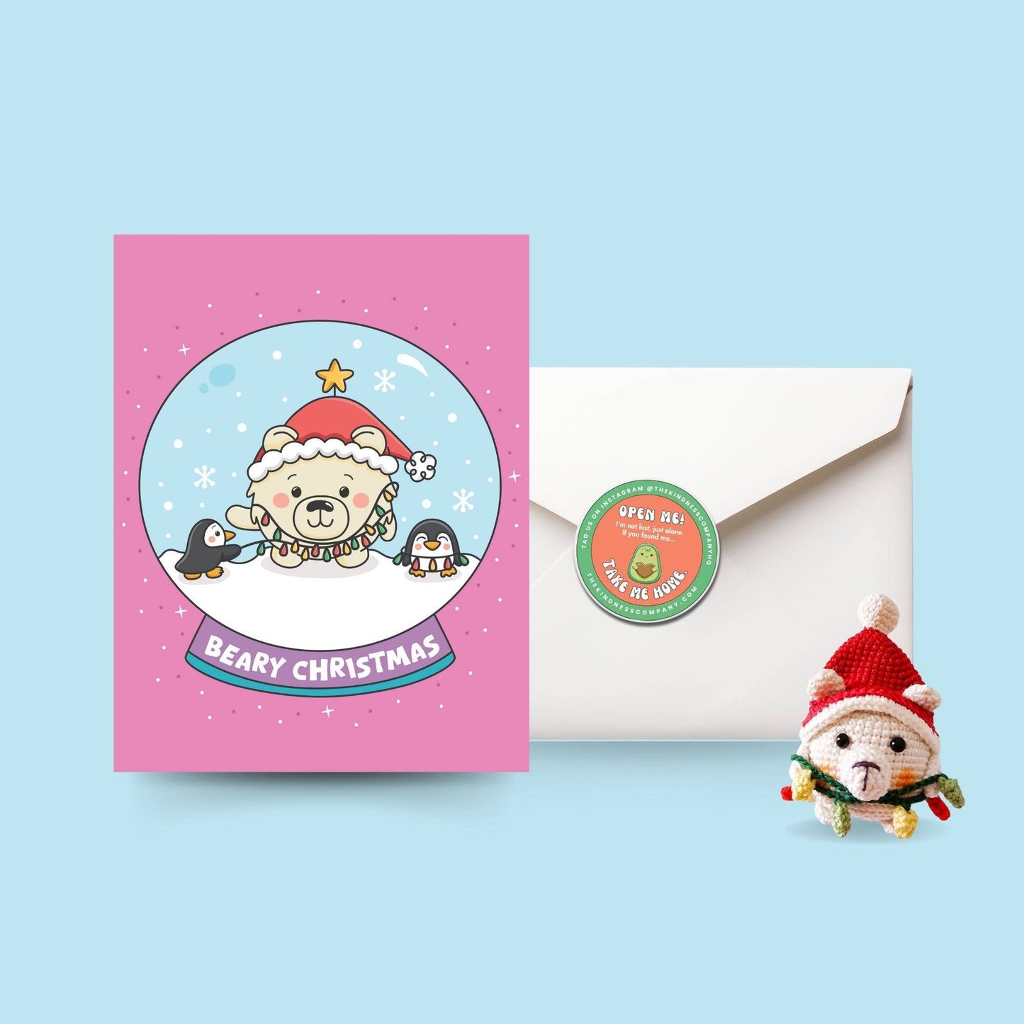 Christmas Card & Polar Bear Crochet Pattern