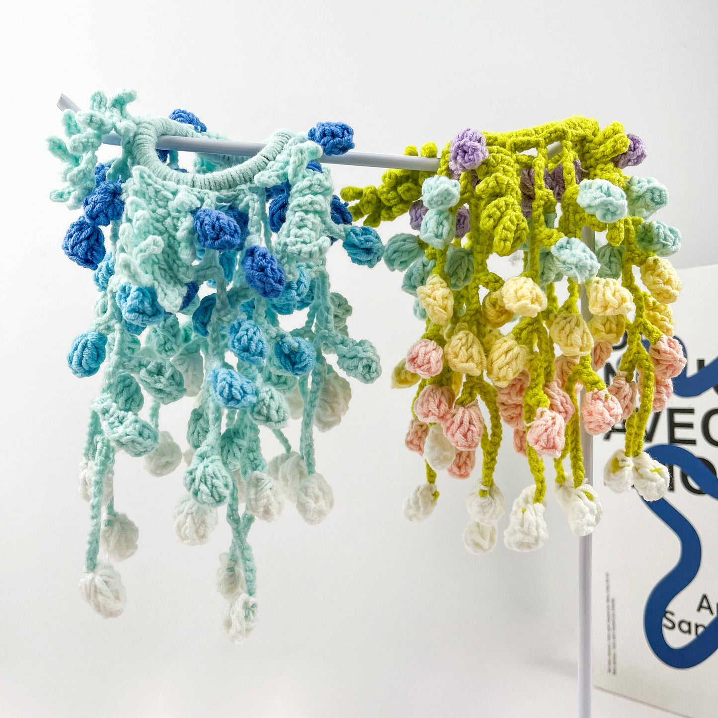 Hand Crocheted Wisteria Flower Hair Scrunchie