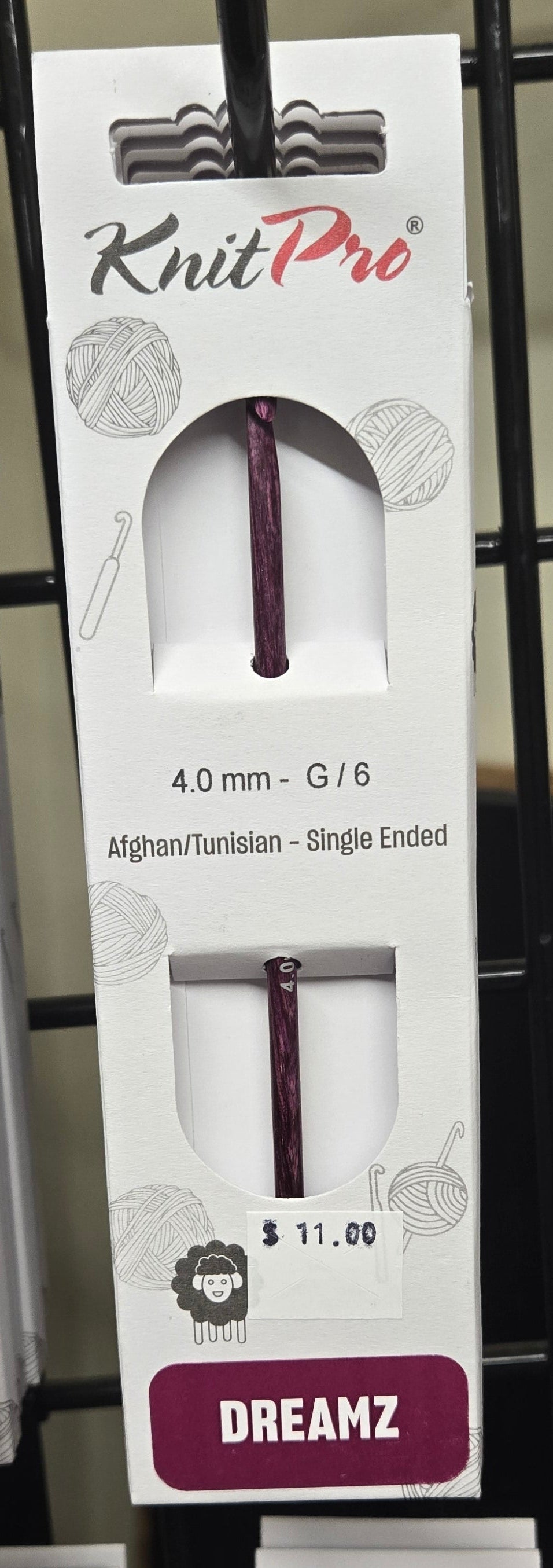 KnitPro Dreamz Wooden Single Ended Afghan/Tunisian Crochet Hooks