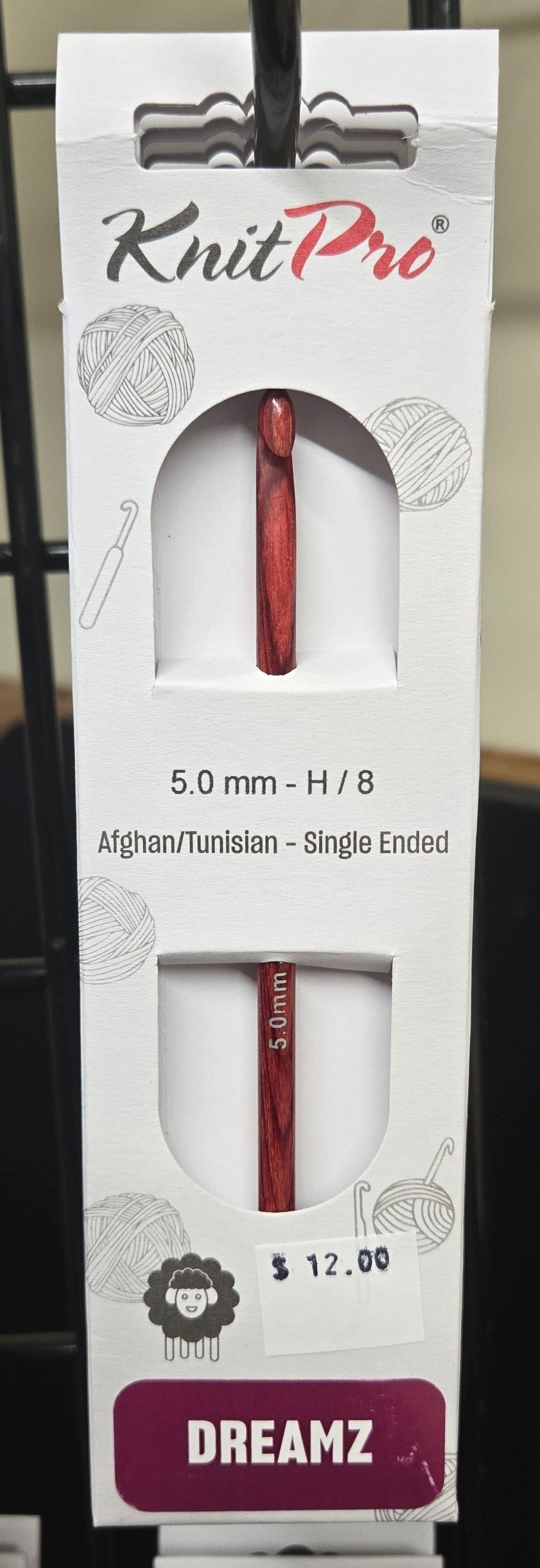 KnitPro Dreamz Wooden Single Ended Afghan/Tunisian Crochet Hooks